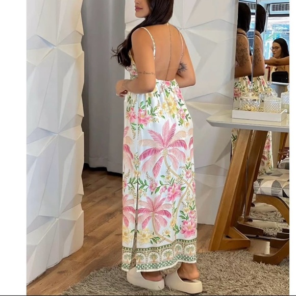 FARM Rio Tropical Dream Long Dress Size L - Picture 2 of 10